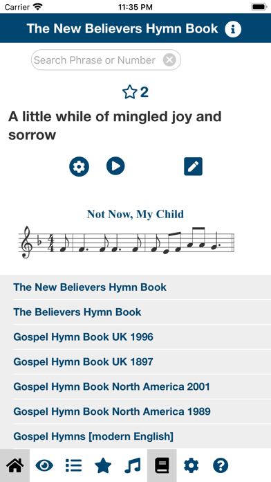 New Believers Hymn Book Screenshot