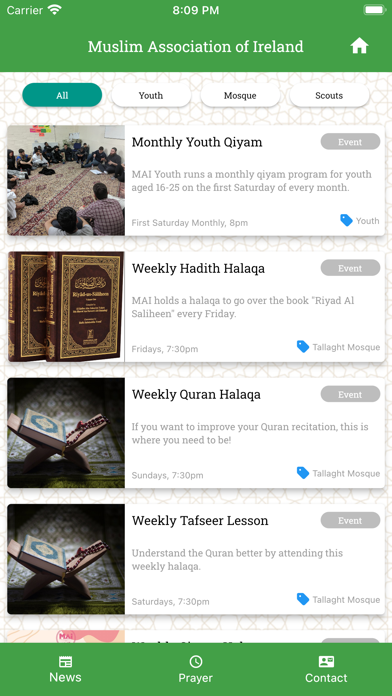 Muslim Association of Ireland Screenshot