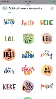quick words - text stickers iphone screenshot 2