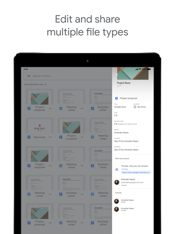 Google Docs: Sync, Edit, Share