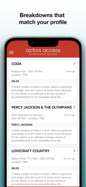 Actors Access on the App Store