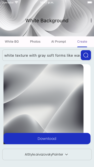 White Background AI Suggestion Screenshot