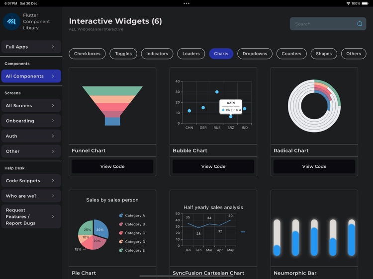 Flutter Component Library by Muhammad Zubair Alam