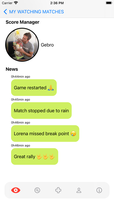 My Live Tennis Score Screenshot