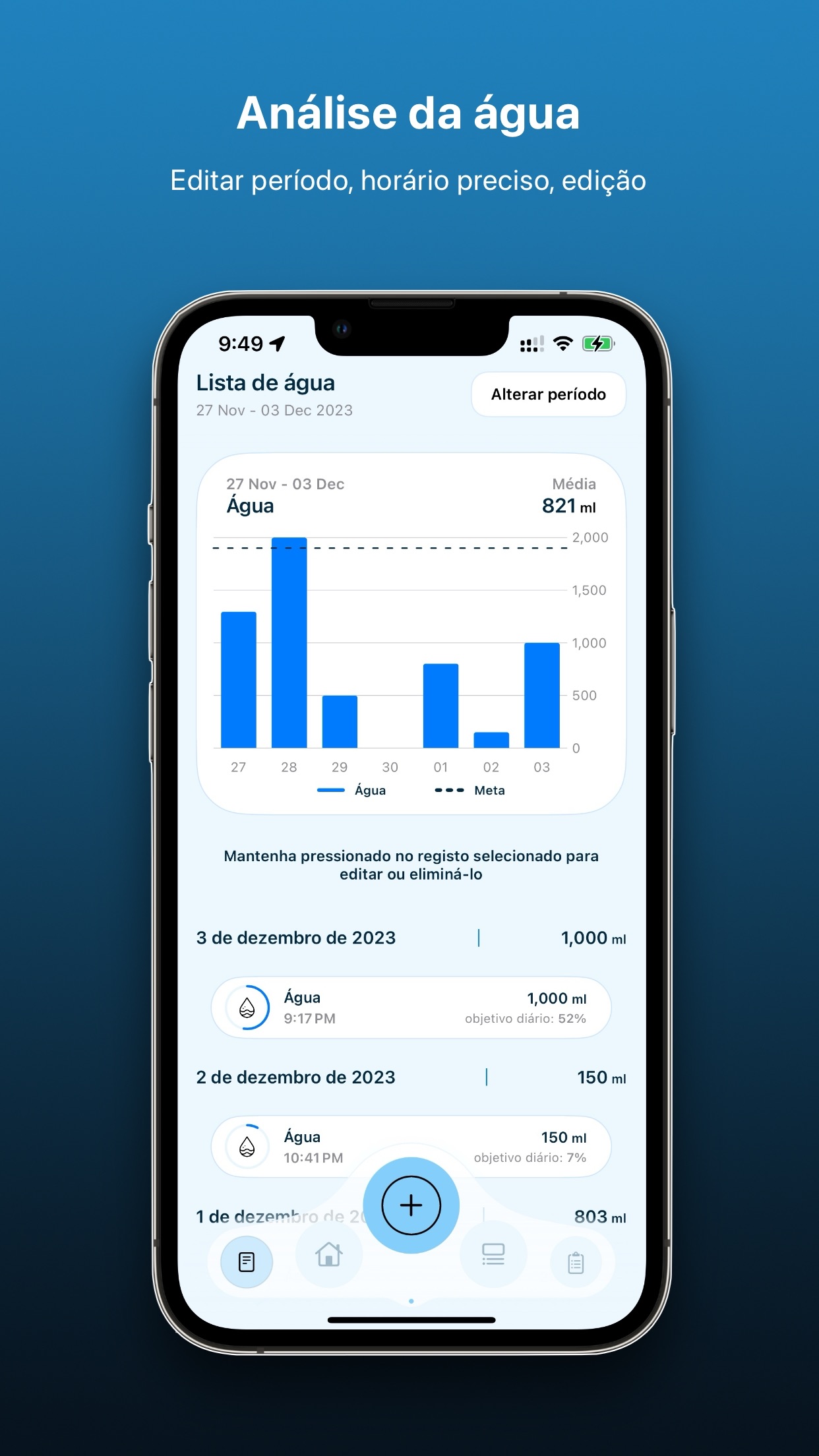 Screenshot do app Water - Tracker/Reminder