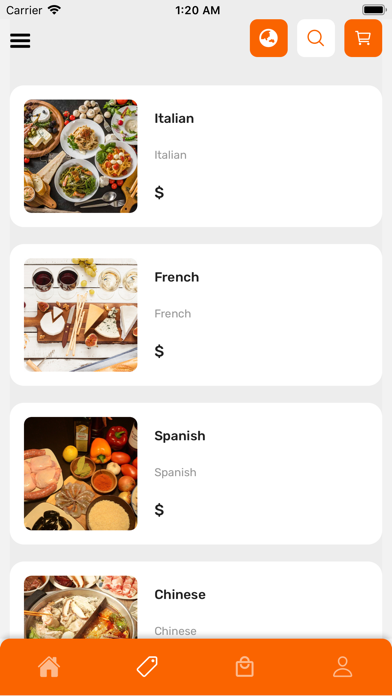 Cuisines Screenshot