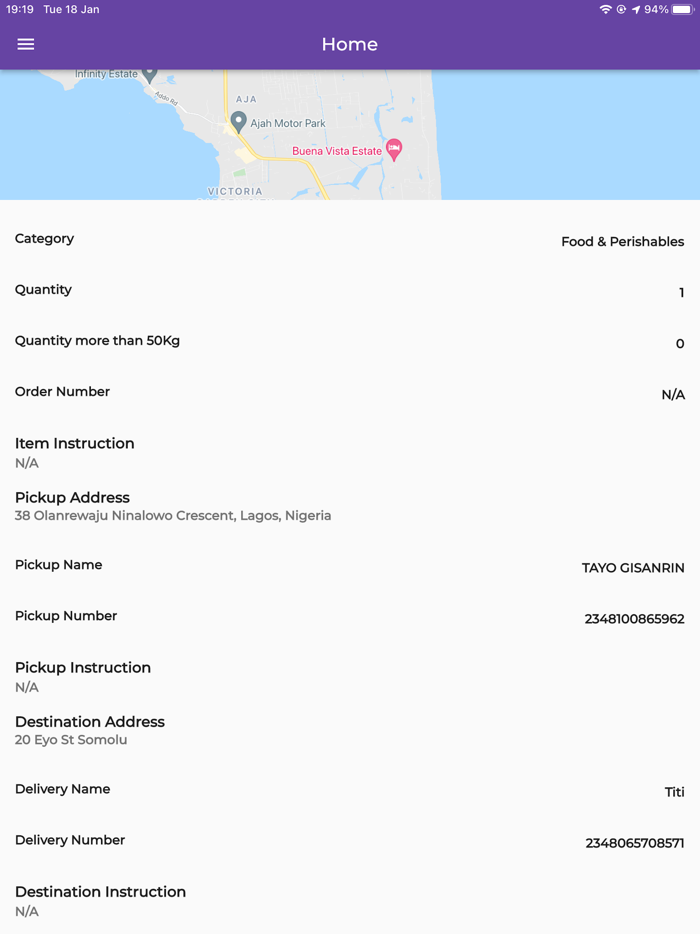Velocity Dispatch Rider App