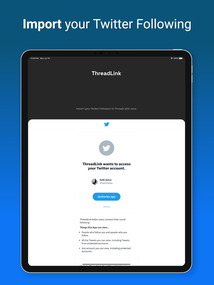 ThreadLink  Import Followers