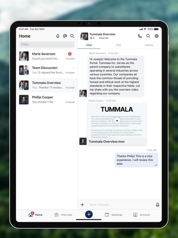 Tummala Portal iPad screenshot 3 - Business app
