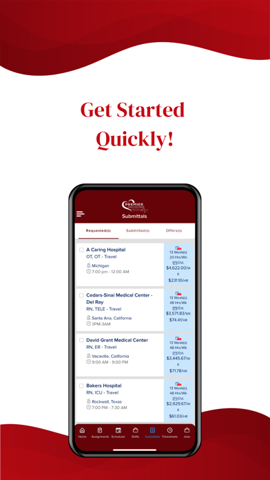 Premier Healthcare Staffing Screenshot
