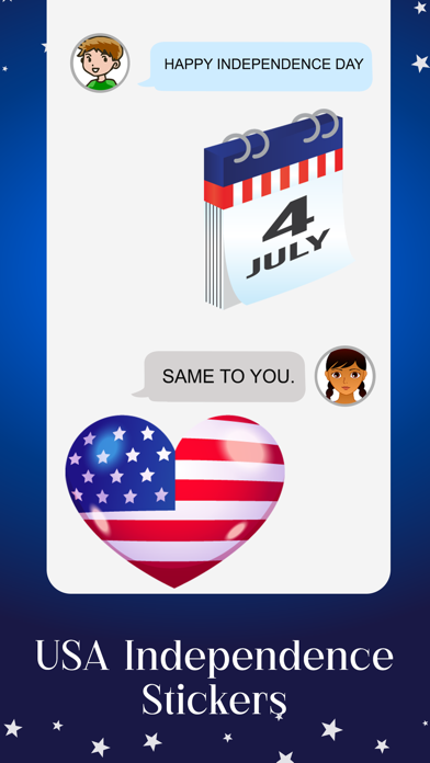 USA Independence Day Sticker Screenshot