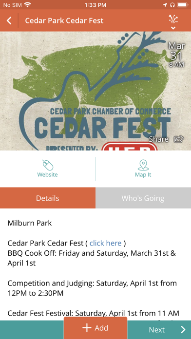 Visit Cedar Park Screenshot