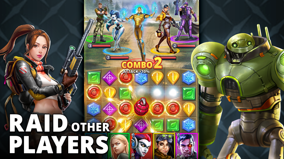 #4. Puzzle Combat: RPG Match 3 (iOS) 来自: Small Giant Games