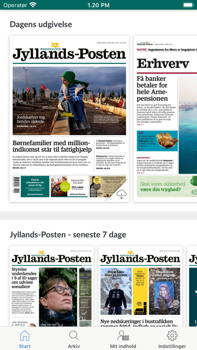 Jyllands-Posten E-avis Screenshot