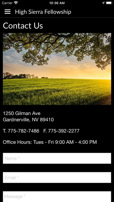 High Sierra Fellowship Screenshot