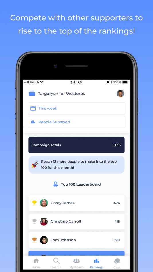#5. Reach — Progressive Organizing (iOS) By: Reach Progress PBC