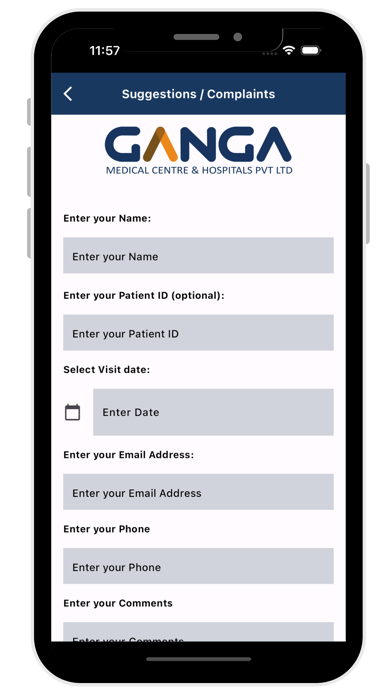Ganga Hospital Screenshot