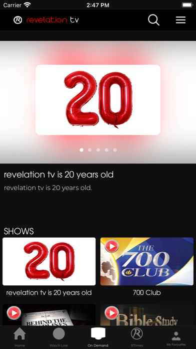 revelation TV Screenshot