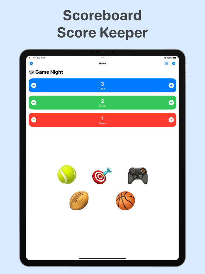 Keep Score Scoreboard and Tally