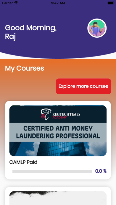 Certified AML Professional Screenshot