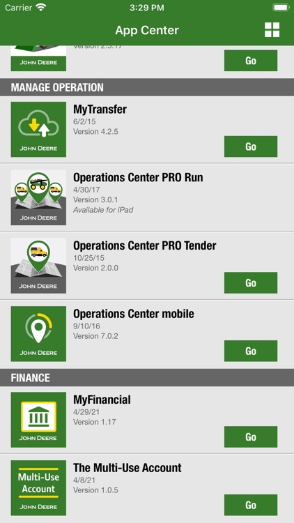 John Deere App Center