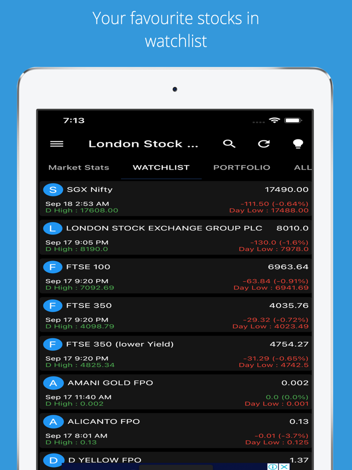 London Stock Market Live