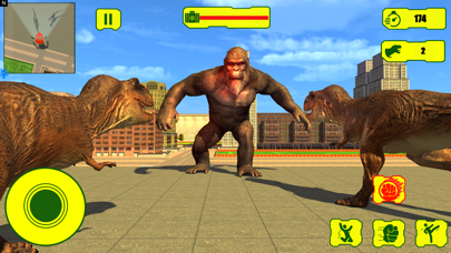 Wild Gorilla vs Dinosaur Fight Screenshot