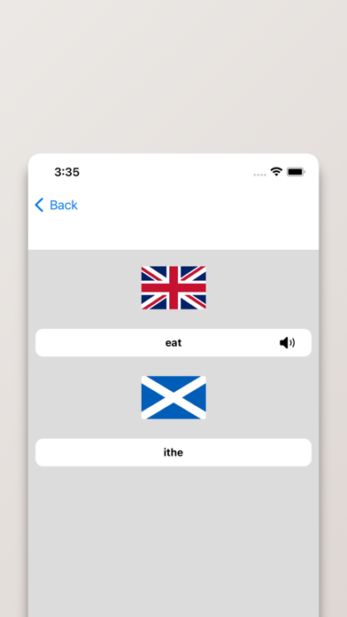 ScotsGaelic-English Dictionary Screenshot