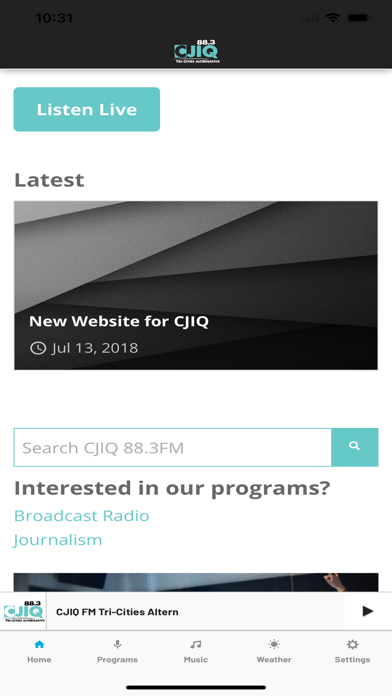 CJIQ 88.3 FM Screenshot