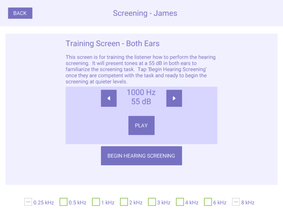 Air-Conduction Audiometer iPad screenshot 5 - Medical app