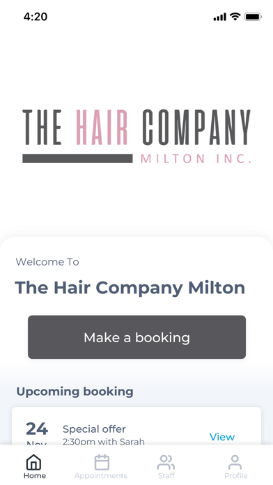 The Hair Company Milton Screenshot