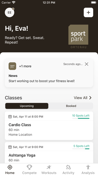 Sportenau Fit App Screenshot