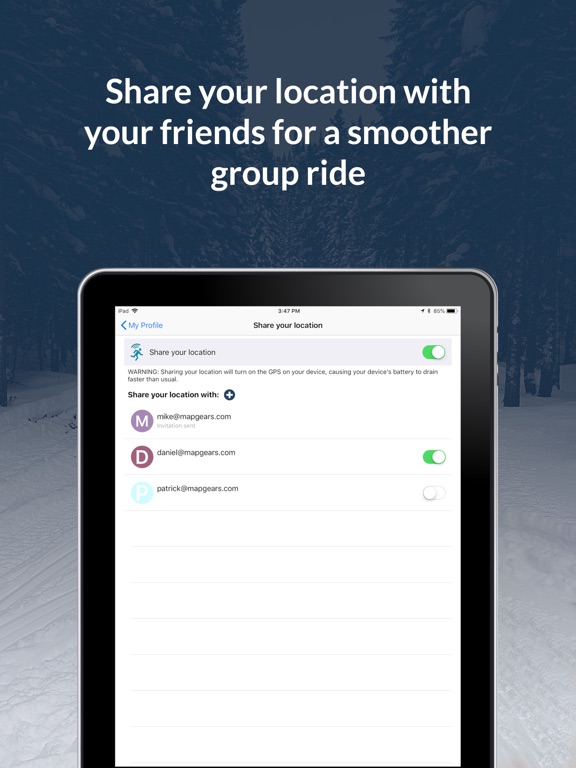 GoSnowmobiling NB iPad screenshot 2 - Navigation app