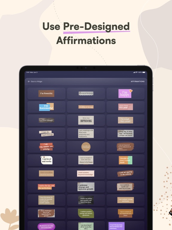 Screenshot #6 pour Affirmation Widget :)