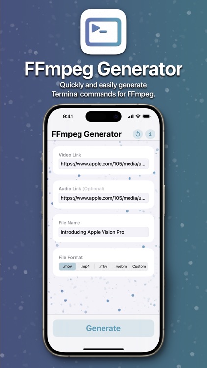 FFmpeg Command Generator