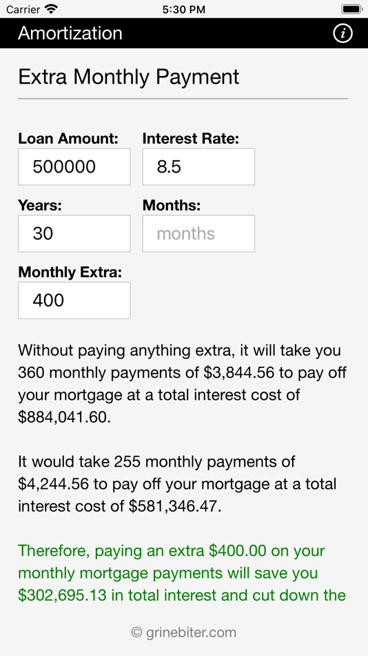 #3. Amortization Calculator (iOS) 由: H Valeur