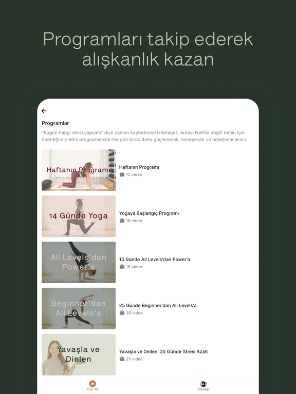 Flov Studio: Yoga & Meditasyon iPad screenshot 2 - Health & Fitness app