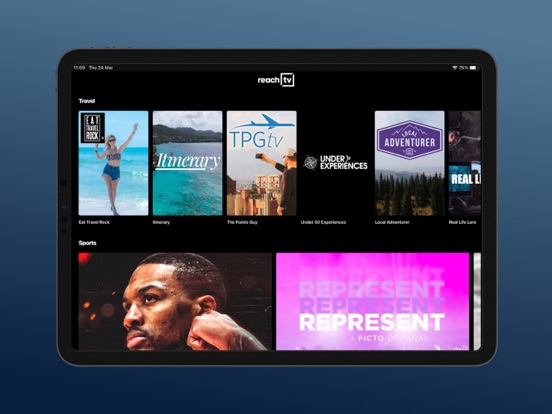 ReachTV iPad screenshot 1 - Travel app
