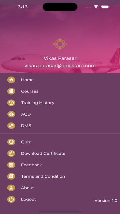 Vistara E Learning Screenshot