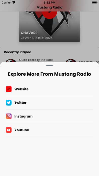 Mustang Radio App iPhone screenshot 3 - Music app