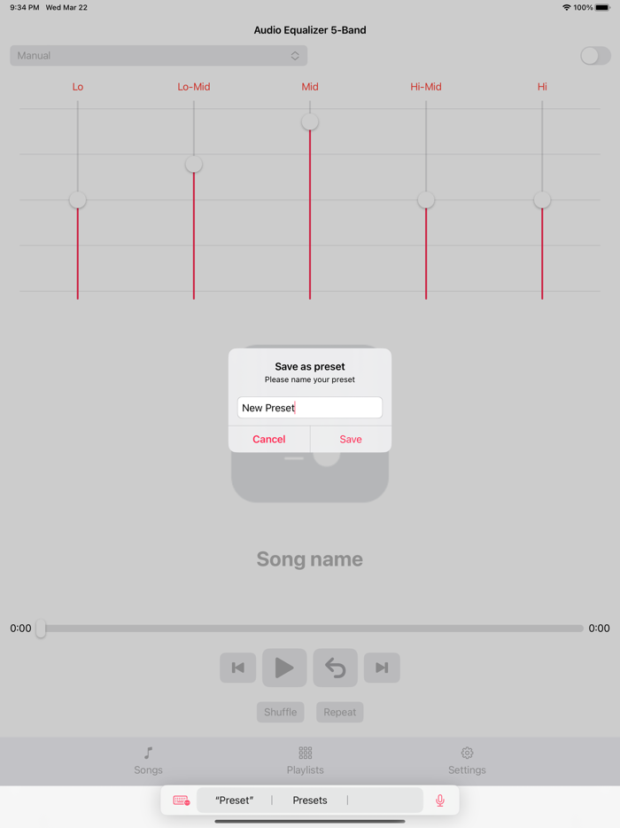 Audio Equalizer 5-Band