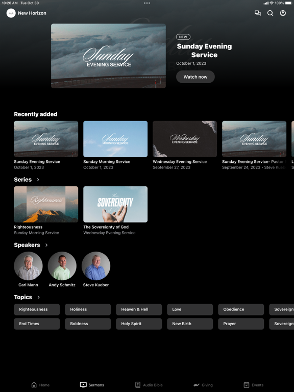 New Horizon Fellowship iPad screenshot 2 - Education app