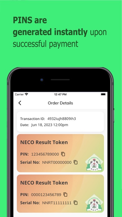 BuyCard: WAEC NECO NABTEB ePIN Screenshot