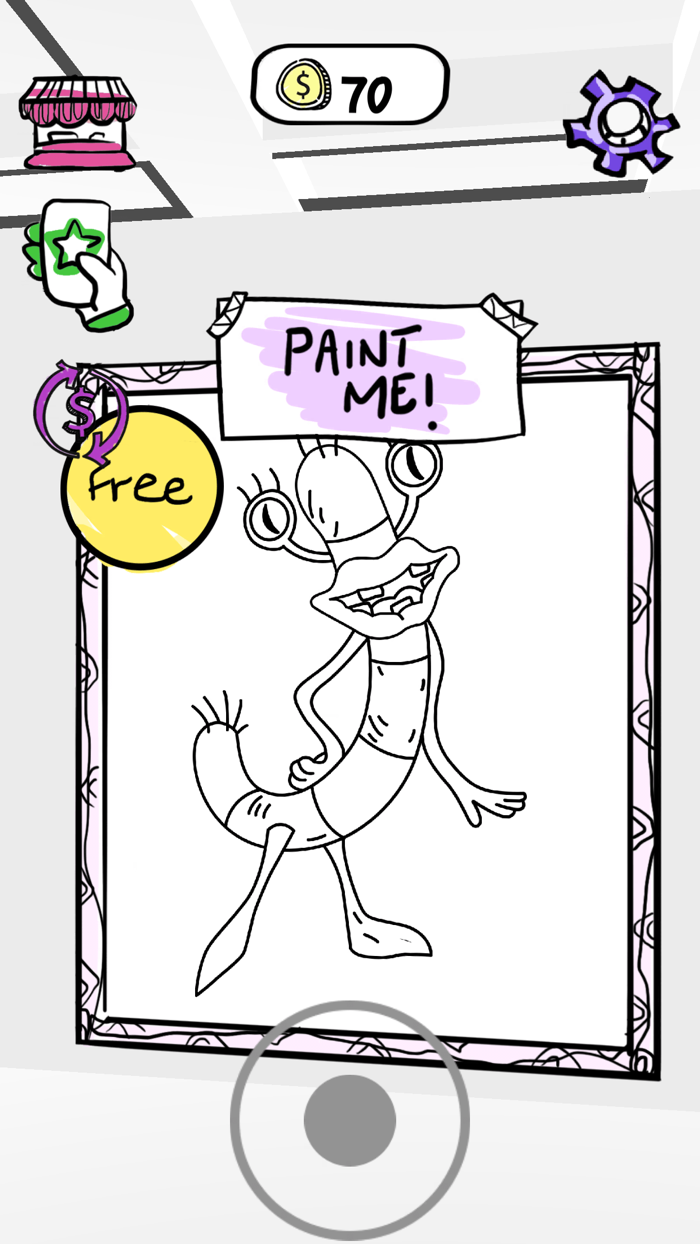 Monster Paint Stencil Art Game