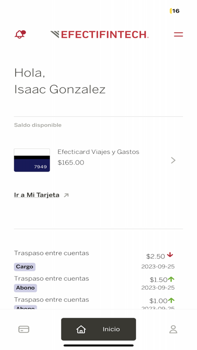 Efectivale Fintech Móvil Screenshot