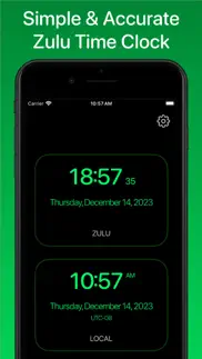 zulu time now - utc gmt clock iphone screenshot 1