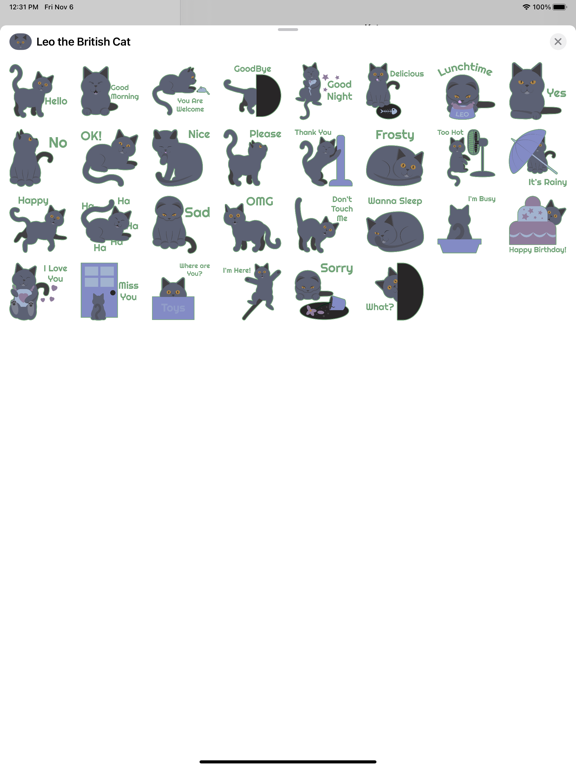 Screenshot #4 pour Leo the British Cat Stickers