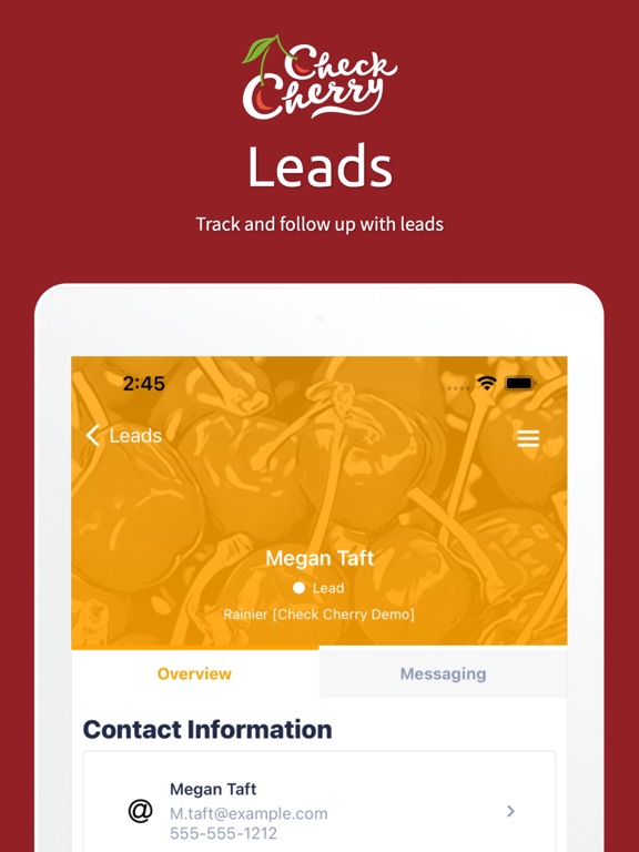 Check Cherry iPad screenshot 5 - Business app