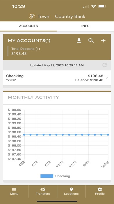 Town & Country Digital Banking Screenshot