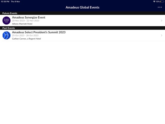 Screenshot #5 pour Amadeus Global Events